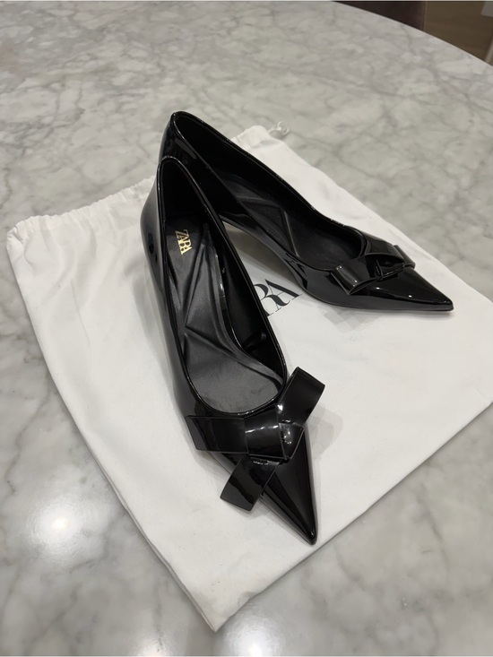 Zara Shoes - Zara Black Patent Pointed-Toe Heels